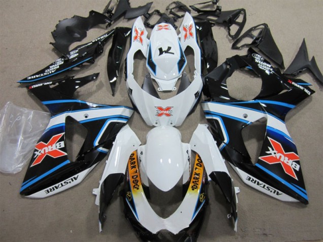 2009-2016 White Blue Brux Dark Dog Suzuki GSXR1000 Motorbike Fairing Kits Canada 2009-2016 White Blue Brux Dark Dog Suzuki GSXR1000 Motorbike Fairing Kits Canada