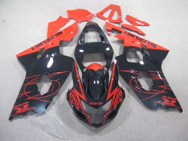 2004-2005 Black Red Suzuki GSXR600 Bike Fairings Canada