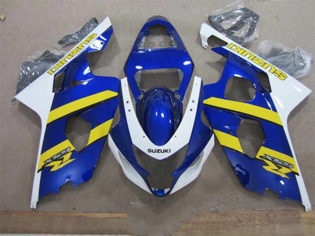 2004-2005 Blue White Yellow Suzuki GSXR600 Replacement Motorcycle Fairings Canada 2004-2005 Blue White Yellow Suzuki GSXR600 Replacement Motorcycle Fairings Canada