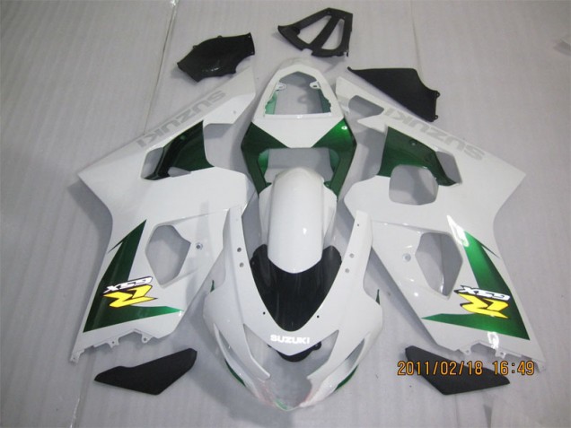 2004-2005 White Green Suzuki GSXR600 Motorbike Fairing Kits Canada 2004-2005 White Green Suzuki GSXR600 Motorbike Fairing Kits Canada