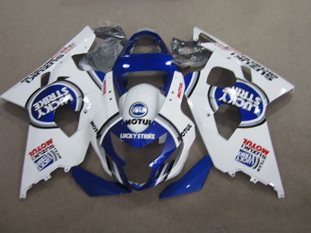2004-2005 Blue White Lucky Strike Motul Suzuki GSXR600 Moto Fairings Canada 2004-2005 Blue White Lucky Strike Motul Suzuki GSXR600 Moto Fairings Canada