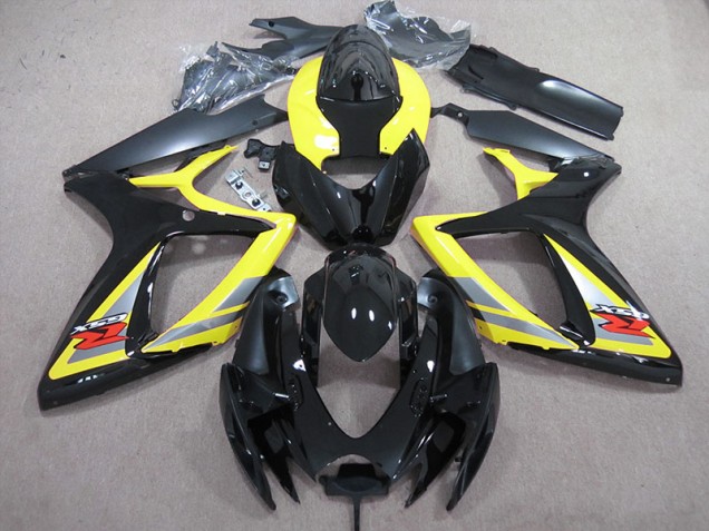 2006-2007 Black Yellow Suzuki GSXR600 Motor Fairings Canada 2006-2007 Black Yellow Suzuki GSXR600 Motor Fairings Canada