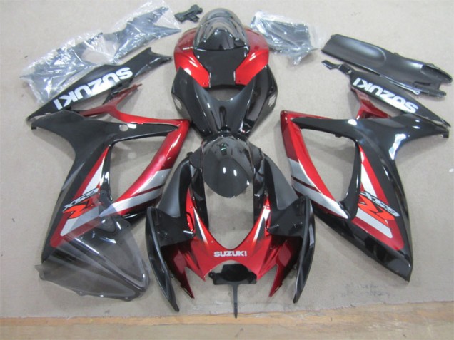 2006-2007 Black Red Suzuki GSXR600 Motorcycle Fairing Kits Canada 2006-2007 Black Red Suzuki GSXR600 Motorcycle Fairing Kits Canada