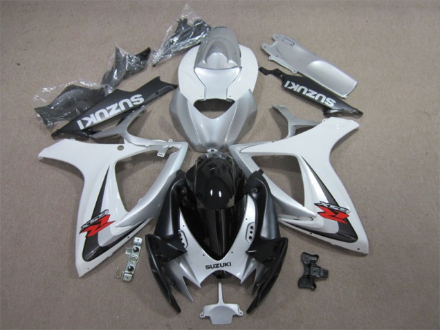 2006-2007 Black White Suzuki GSXR600 Motorcycle Fairing Kit Canada 2006-2007 Black White Suzuki GSXR600 Motorcycle Fairing Kit Canada