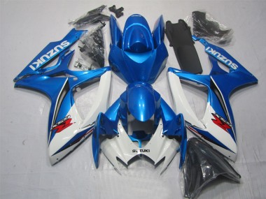 2006-2007 Blue White Suzuki GSXR600 Motorbike Fairing Kits Canada