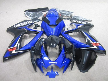 2006-2007 Black Blue Suzuki GSXR600 Motorcycle Fairings Kit Canada