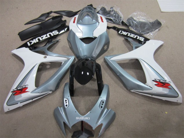 2006-2007 White Grey Suzuki GSXR600 Motorbike Fairings Canada 2006-2007 White Grey Suzuki GSXR600 Motorbike Fairings Canada