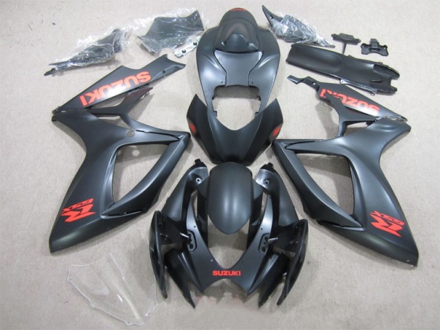 2006-2007 Black Red Decal Suzuki GSXR600 Motorcycle Fairing Canada 2006-2007 Black Red Decal Suzuki GSXR600 Motorcycle Fairing Canada