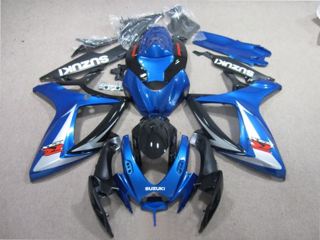 2006-2007 Blue Black White Suzuki GSXR600 Motorcycle Fairing Kits Canada 2006-2007 Blue Black White Suzuki GSXR600 Motorcycle Fairing Kits Canada
