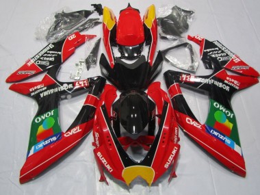 2008-2010 Red Black Jomo Suzuki GSXR600 Motorbike Fairing Kits Canada