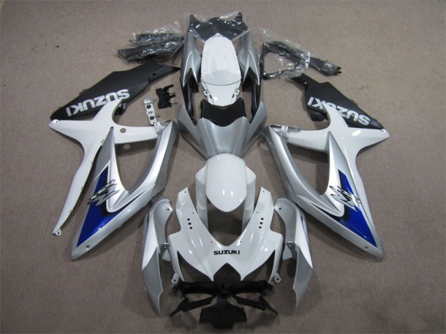 2008-2010 Silver Blue White Suzuki GSXR600 Motorcycle Fairings Kit Canada 2008-2010 Silver Blue White Suzuki GSXR600 Motorcycle Fairings Kit Canada