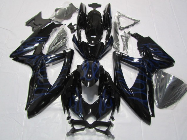 2008-2010 Black Blue Flame Suzuki GSXR600 Bike Fairing Canada 2008-2010 Black Blue Flame Suzuki GSXR600 Bike Fairing Canada