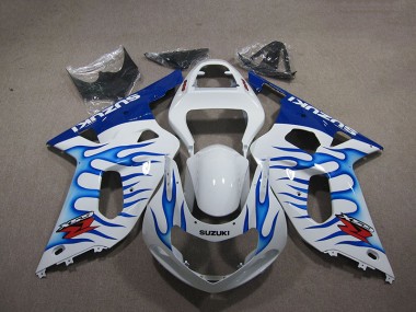 2001-2003 White Blue Flame Suzuki GSXR750 Motorbike Fairings Canada