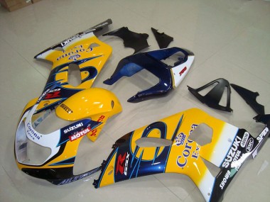 2001-2003 Yellow Blue Corona Extra Motul Suzuki GSXR750 Motorcycle Fairings Kits Canada