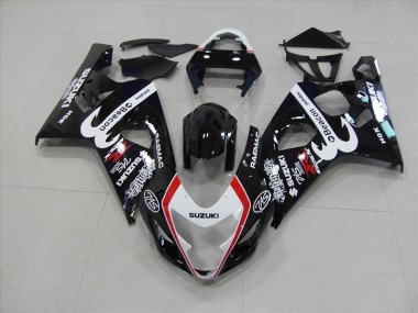 2004-2005 Black Red Beacon Suzuki GSXR750 Motorbike Fairings Canada