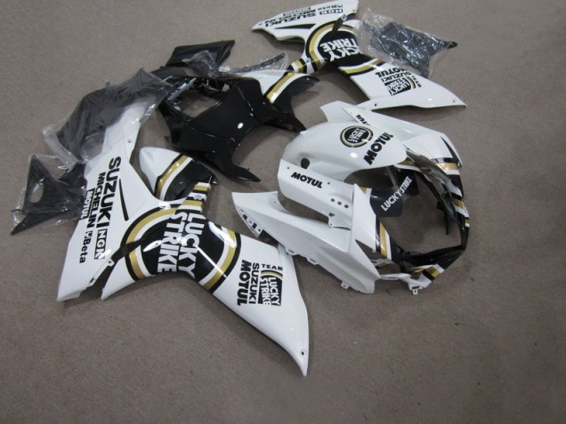 2011-2021 White Lucky Strike Black Motul Suzuki GSXR750 Bike Fairings Canada 2011-2021 White Lucky Strike Black Motul Suzuki GSXR750 Bike Fairings Canada