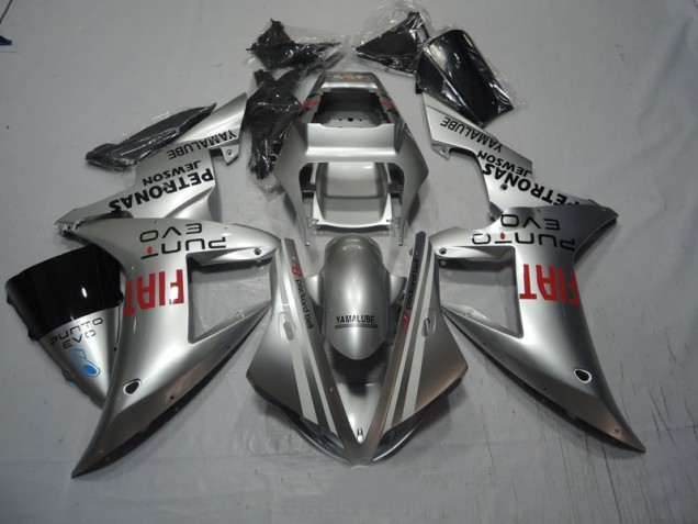 2002-2003 Silver Fiat Yamaha YZF R1 Replacement Fairings Canada 2002-2003 Silver Fiat Yamaha YZF R1 Replacement Fairings Canada