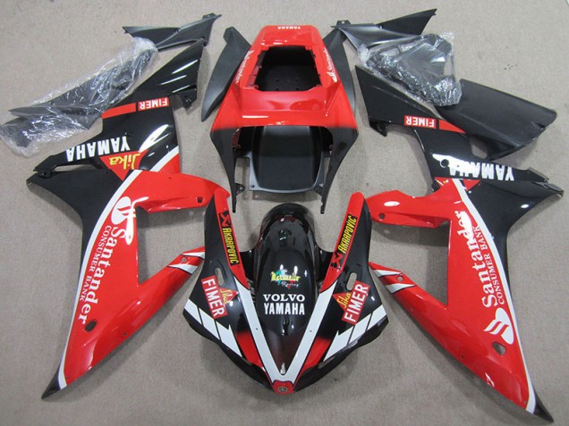 2004-2006 Red Black White Santander Yamaha YZF R1 Motorbike Fairings Canada 2004-2006 Red Black White Santander Yamaha YZF R1 Motorbike Fairings Canada