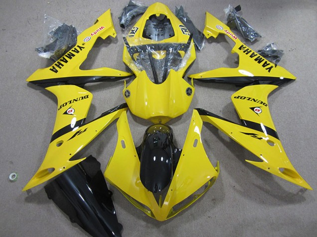 2004-2006 Yellow Dunlop Yamaha YZF R1 Motorcycle Fairing Kits Canada 2004-2006 Yellow Dunlop Yamaha YZF R1 Motorcycle Fairing Kits Canada