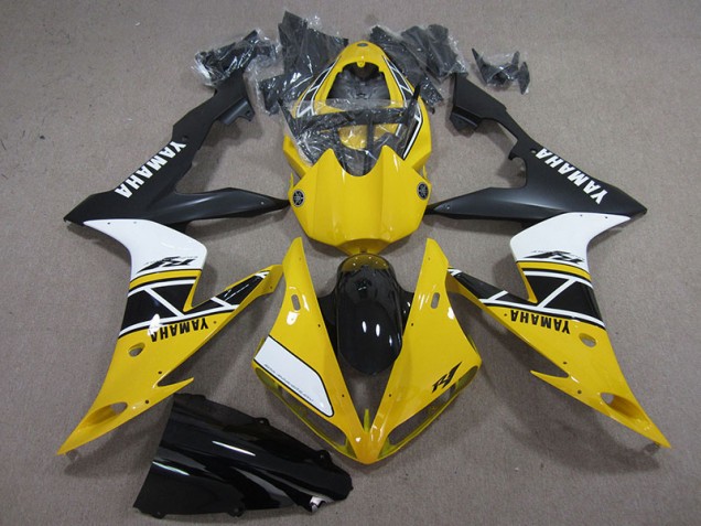 2004-2006 Yellow White Black Yamaha YZF R1 Replacement Motorcycle Fairings Canada 2004-2006 Yellow White Black Yamaha YZF R1 Replacement Motorcycle Fairings Canada