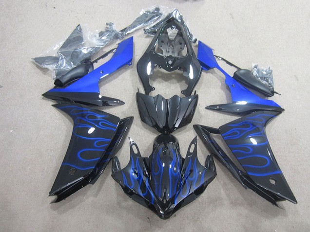 2007-2008 Black Blue Flame Yamaha YZF R1 Motorcycle Fairing Canada 2007-2008 Black Blue Flame Yamaha YZF R1 Motorcycle Fairing Canada