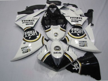 2009-2011 Black White Lucky Strike Yamaha YZF R1 Motorcycle Fairings Kits Canada