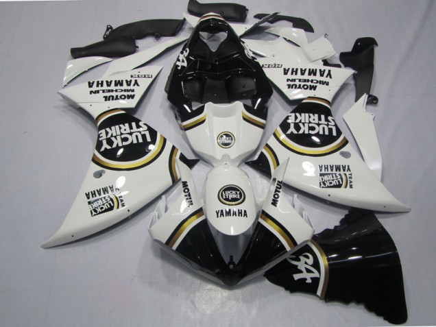 2009-2011 Black White Lucky Strike Yamaha YZF R1 Motorcycle Fairings Kits Canada 2009-2011 Black White Lucky Strike Yamaha YZF R1 Motorcycle Fairings Kits Canada