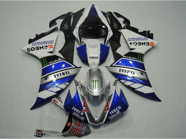 2012-2014 Blue White IVECO Yamaha YZF R1 Motorcylce Fairings Canada