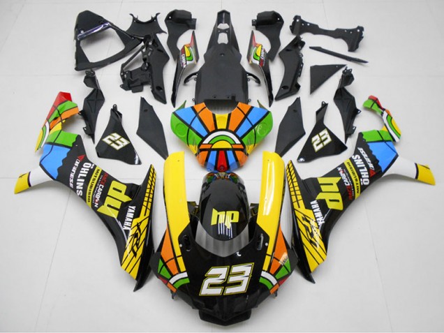 2015-2019 Yellow Black 23 Yamaha YZF R1 Motorcyle Fairings Canada 2015-2019 Yellow Black 23 Yamaha YZF R1 Motorcyle Fairings Canada