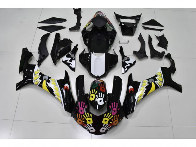 2015-2019 Black White Yamaha YZF R1 Motorcylce Fairings Canada 2015-2019 Black White Yamaha YZF R1 Motorcylce Fairings Canada