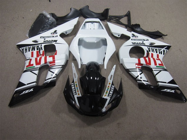 1998-2002 White Black Fiat Yamaha YZF R6 Motorbike Fairing Kits Canada 1998-2002 White Black Fiat Yamaha YZF R6 Motorbike Fairing Kits Canada