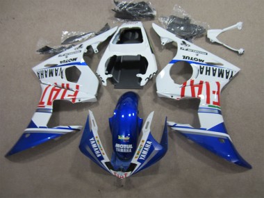 2003-2005 White Blue Motul Fiat Yamaha YZF R6 Motorcycle Fairings Kits Canada