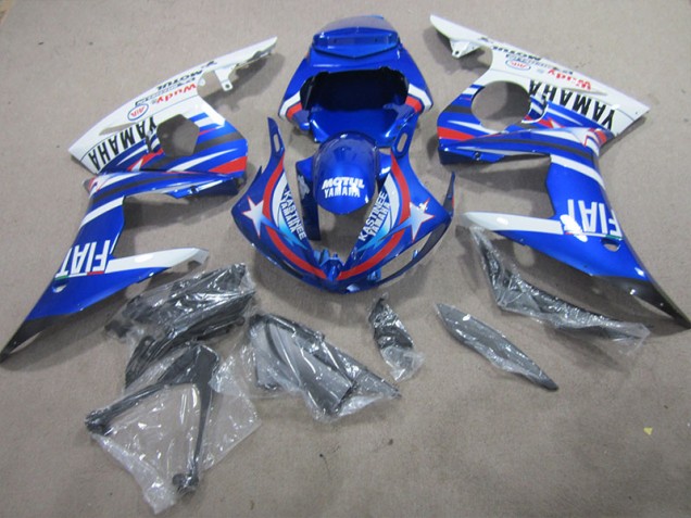 2003-2005 Blue White Motul Fiat Yamaha YZF R6 Motorcylce Fairings Canada 2003-2005 Blue White Motul Fiat Yamaha YZF R6 Motorcylce Fairings Canada