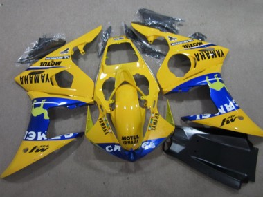2003-2005 Yellow Motul Yamaha YZF R6 Motorcycle Fairing Kits Canada