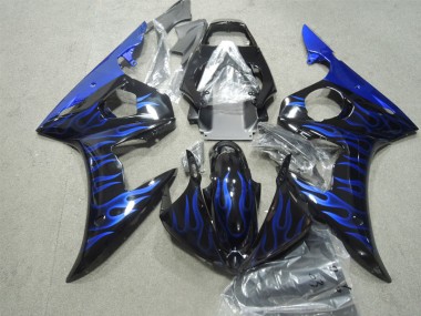 2003-2005 Black Blue Flame Yamaha YZF R6 Bike Fairings Canada