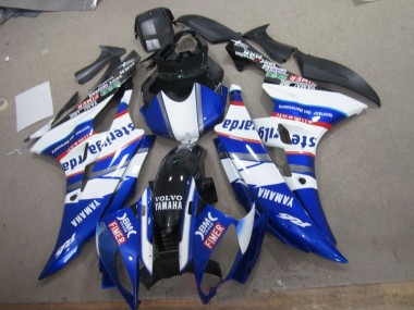 2006-2007 White Blue Sterilgarda Volvo Yamaha YZF R6 Motorcylce Fairings Canada