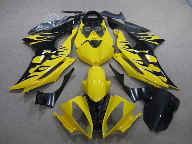 2008-2016 Yellow Black Flame Yamaha YZF R6 Motor Bike Fairings Canada 2008-2016 Yellow Black Flame Yamaha YZF R6 Motor Bike Fairings Canada